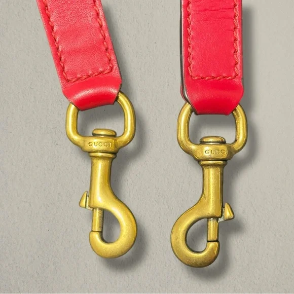 Gucci x GucciGhost Red Leather Diamond GG Large Messenger Bag Pouch 429004 - Picture 3 of 7